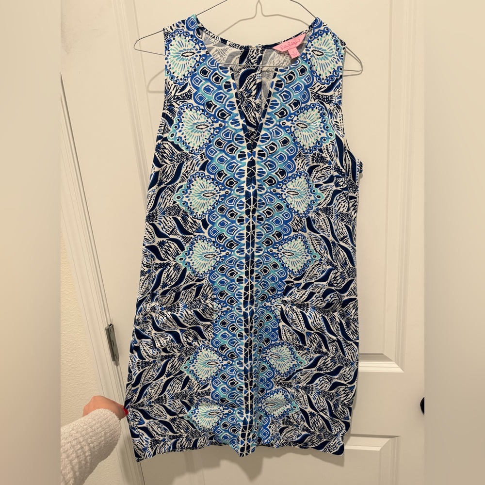 Lilly Pulitzer Kelby Stretch Shift Dress Resort White A Mermaid’s Tail size 4